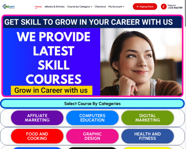 Education Website for Sell with Readymade 500 Courses – Start Your Online Academy Today!